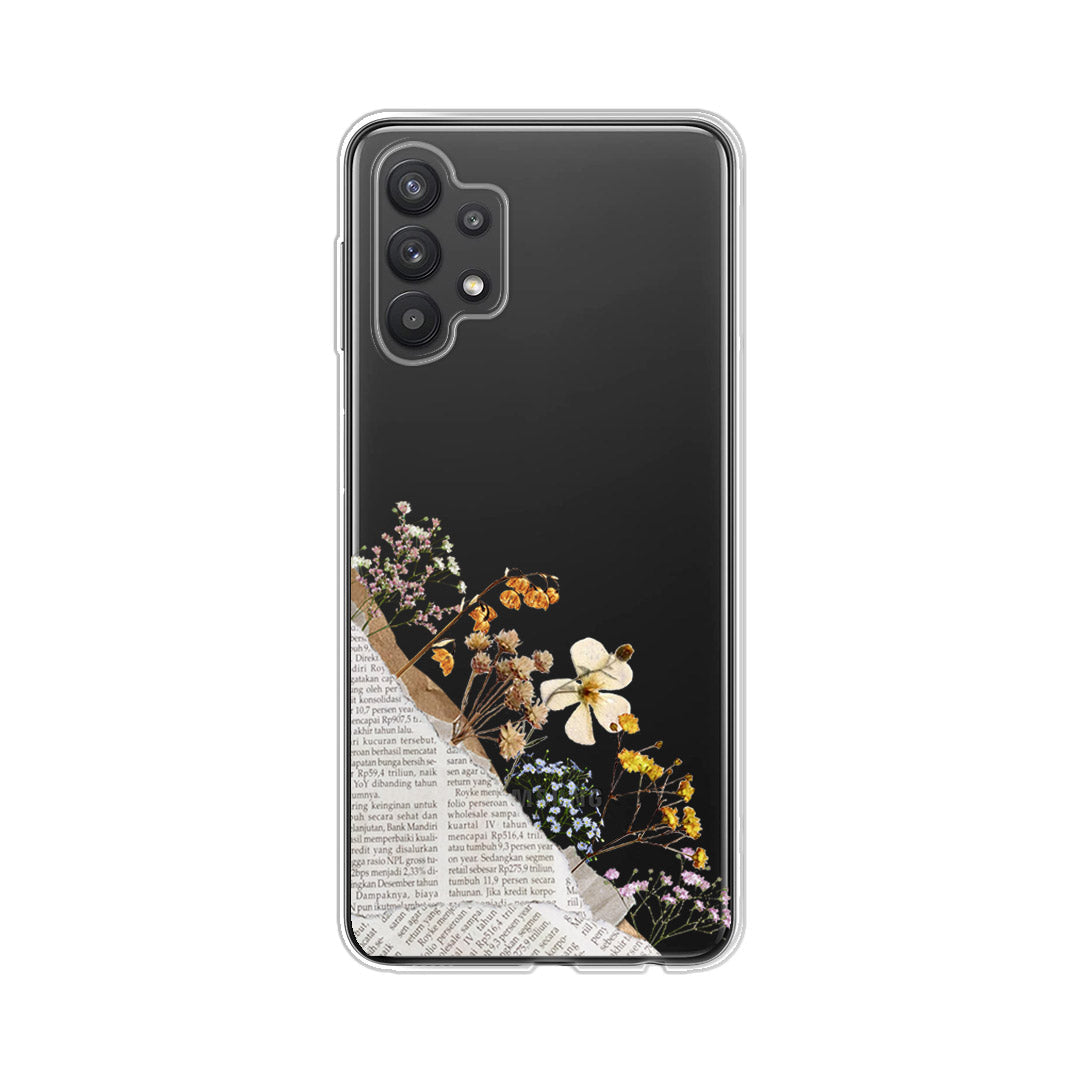 Dried-Flower-Paper-Aesthetic-Samsung-M32-5G-Silicon-Case