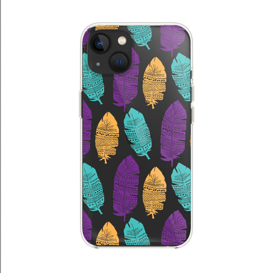 Vivid-Boho-Feathers-Iphone-13-Silicon-Case